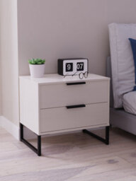 Beijing 2 Drawer Midi Bedside Cabinet In Kashmir Ash (Ready Assembled)