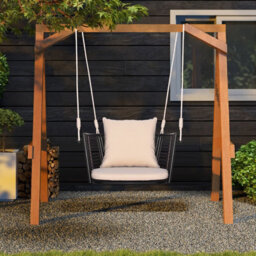 Costway Patio Hanging Rattan Basket Chair Swing Hammock Chair W/seat Cushion - thumbnail 5