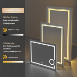 Luvodi 120X60Cm Led Bathroom Mirror With 3X Magnifier, Vanity Makeup Wall Mirrors, Anti-Fog - thumbnail 8