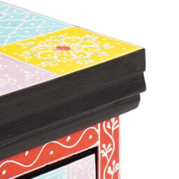 Berkfield Bedside Cabinet With Drawer Multicolour Solid Mango Wood - thumbnail 7