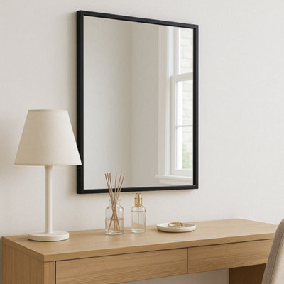 Jōbū Jobu Home - Takara, Black Metal Rectangle Mirror - 70Cm X 50Cm - image 1