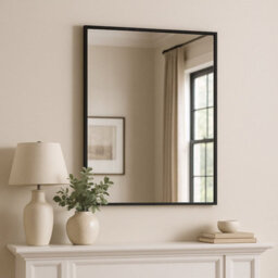 Jōbū Jobu Home - Takara, Black Metal Rectangle Mirror - 70Cm X 50Cm - thumbnail 3