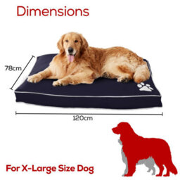 istyle mode Super Soft Cosy Blue Extra-Large Dog Beds Cushion Water Resistant Mattresses Washable Zipped Cover With Cushion - thumbnail 8