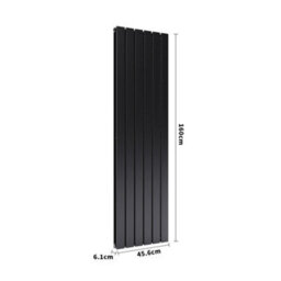 Living And Home Vertical Designer Double Panel Radiator,  W 456 mm X  H 1600 mm - thumbnail 6