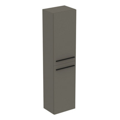 Ideal Standard I.life A Tall Matt Quartz Grey Single Wall-Mounted Bathroom Cabinet (H)160Cm (W)40Cm - image 1