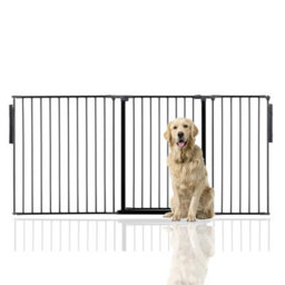 Bettacare Premium Extra Tall Multi Panel Flexible Dog Barrier, Up To 200Cm Wide, Black, 105Cm Tall - thumbnail 1
