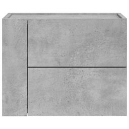 Berkfield Wall-Mounted Bedside Cabinet Concrete Grey 45X30X35 Cm - thumbnail 4