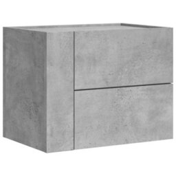 Berkfield Wall-Mounted Bedside Cabinet Concrete Grey 45X30X35 Cm - thumbnail 2