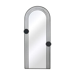 Charles Bentley Warsaw Arch Mirror Black Weather Resistant Wall Mount - thumbnail 6