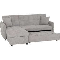 Seconique Chelsea Corner Sofa Bed - Silver Fabric - thumbnail 5