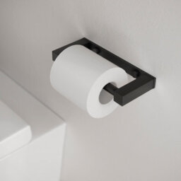 Cosmic Toilet Roll Holder, Black Matt, Wall-Mounted, 7,5 Cm. Collection Metric - thumbnail 3
