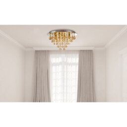 Luminosa Lighting Luminosa London 46Cm Ceiling Light Gold Colors Acrylic Crystal Gold 5X E14 - thumbnail 4