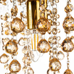 Luminosa Lighting Luminosa London 46Cm Ceiling Light Gold Colors Acrylic Crystal Gold 5X E14 - thumbnail 3