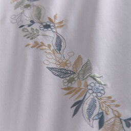 Appletree Julianna Embroidery 100% Cotton Embroidered Floral White Duvet Cover Set - thumbnail 3