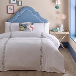 Appletree Julianna Embroidery 100% Cotton Embroidered Floral White Duvet Cover Set - thumbnail 5