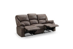 Home Detail Enoch 3 Seater Recliner Sofa, Dark Brown Faux Leather - thumbnail 4