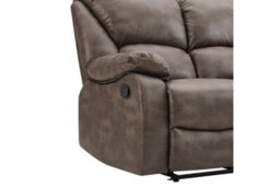 Home Detail Enoch 3 Seater Recliner Sofa, Dark Brown Faux Leather - thumbnail 6