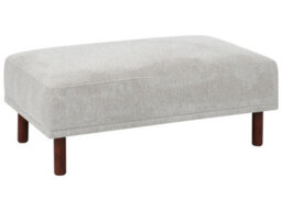 Wyld And Coco Fabric Light Grey Water-Repellent Ottoman Footstool Rectangular On Eucalyptus Legs 112 X 67 X 44 Cm - thumbnail 3