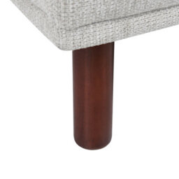Wyld And Coco Fabric Light Grey Water-Repellent Ottoman Footstool Rectangular On Eucalyptus Legs 112 X 67 X 44 Cm - thumbnail 6