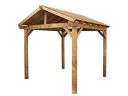 Edecks The Cotswold Garden Gazebo Heavy Duty - Pressure Treated Outdoor Timber Diy Kit - 2700mm X 2700mm With Steel Spikes 2.1M - thumbnail 2