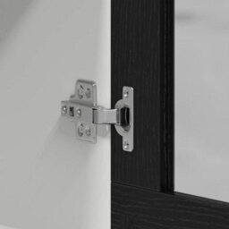 Berkfield Black Oak Hanging Glass Cabinet 80X31X60 Cm Made From Engineered Wood - thumbnail 9