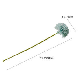 Amorly 14Pcs Artificial Pure Blue Ball Chrysanthemum Flowers Artificial Mums Flowers For Home Table Centerpiece Decor Silk Flowers - thumbnail 2