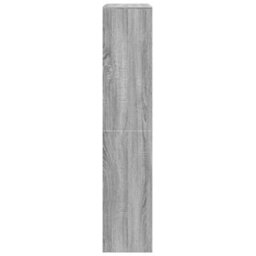Berkfield Room Divider Bookcase 4-Tier Grey Sonoma 143.5X29X143.5 Cm Engineered Wood - thumbnail 6