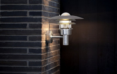 Nordlux Lonstrup 32 Outdoor Patio Terrace Garden Wall Light In Galvanized (Height) 28.5Cm - image 1