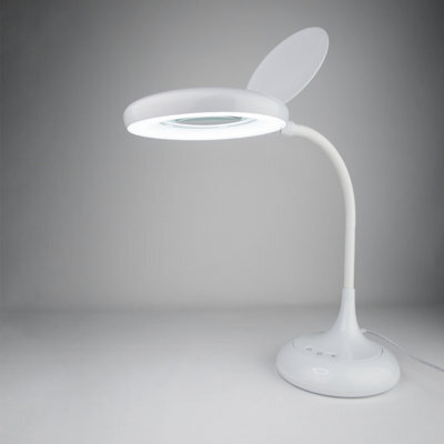 "Xtralite Led White Desk Lamp With 3.5"" Low Vision Aid Magnifier" - image 1