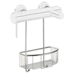 Smedbo Chrome Shower Basket With Hanging Hooks For Shower Mixer - thumbnail 3