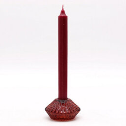 Serenityy Flower Flip Dinner Candle And Tealight Holder - Vampire Red, Glass, Brushed Gloss. - thumbnail 2