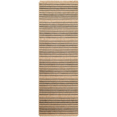 Livabliss Mirage-Cottage Tan Black Fringe In- & Outdoor Jute-Look Rug 80 X 220 Cm Easy Care, Non Shedding - image 1