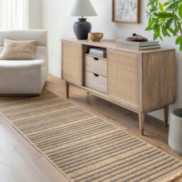 Livabliss Mirage-Cottage Tan Black Fringe In- & Outdoor Jute-Look Rug 80 X 220 Cm Easy Care, Non Shedding - thumbnail 2