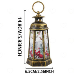 Amorly 4Pcs Christmas Snow Globe Lanterns, Decorative Led Lamp Set, Festive Ornaments For Holiday Parties, Weddings Birthday Home Decor - thumbnail 6