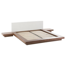 Beliani Bed Zen 160 X 200 Cm (Eu King Size) Brown Ash Wood - thumbnail 7