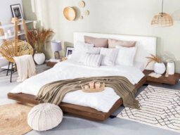 Beliani Bed Zen 160 X 200 Cm (Eu King Size) Brown Ash Wood - thumbnail 2