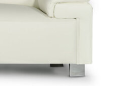 Genuine Leather White 2 Seater Sofa - thumbnail 6