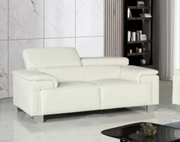 Genuine Leather White 2 Seater Sofa