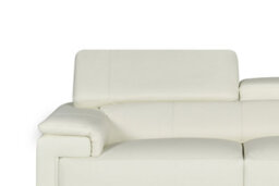 Genuine Leather White 2 Seater Sofa - thumbnail 5