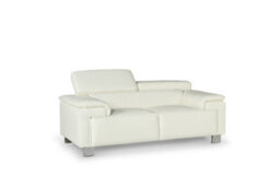 Genuine Leather White 2 Seater Sofa - thumbnail 4