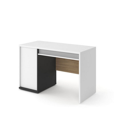 Arte Spacious And Stylish Imola Computer Desk In White Matt (H)76Cm (W)120Cm (D)56Cm - Ideal For Home Office - image 1