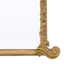 Living And Home Golde Arched Carved Frame Decorative Dressing Mirror 66Cm W X 96Cm H - thumbnail 3