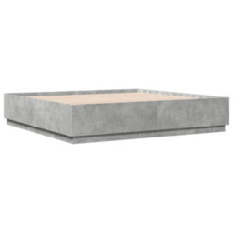 Berkfield Bed Frame With Led Without Mattress Concrete Grey 200X200 Cm - thumbnail 8