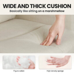 Beige Arm Chair Ergonomic High Back Swivel - thumbnail 6