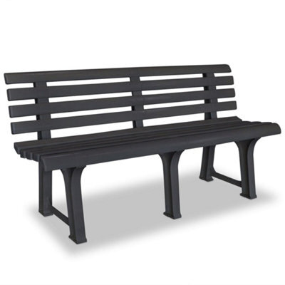 Vidaxl Garden Bench 145.5 Cm Plastic Anthracite - image 1