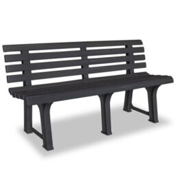 Vidaxl Garden Bench 145.5 Cm Plastic Anthracite