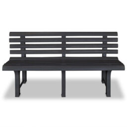 Vidaxl Garden Bench 145.5 Cm Plastic Anthracite - thumbnail 2
