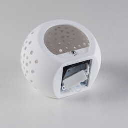 Harper Living Perforated Up/down Ceramic Wall Light, Open Sphere Shade, 1Xg9 Bulb Cap 25 Watts Maximum, White Finish - thumbnail 5