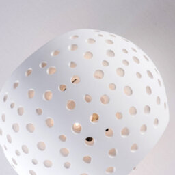 Harper Living Perforated Up/down Ceramic Wall Light, Open Sphere Shade, 1Xg9 Bulb Cap 25 Watts Maximum, White Finish - thumbnail 4