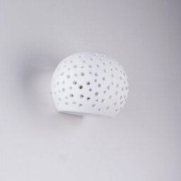 Harper Living Perforated Up/down Ceramic Wall Light, Open Sphere Shade, 1Xg9 Bulb Cap 25 Watts Maximum, White Finish - thumbnail 3
